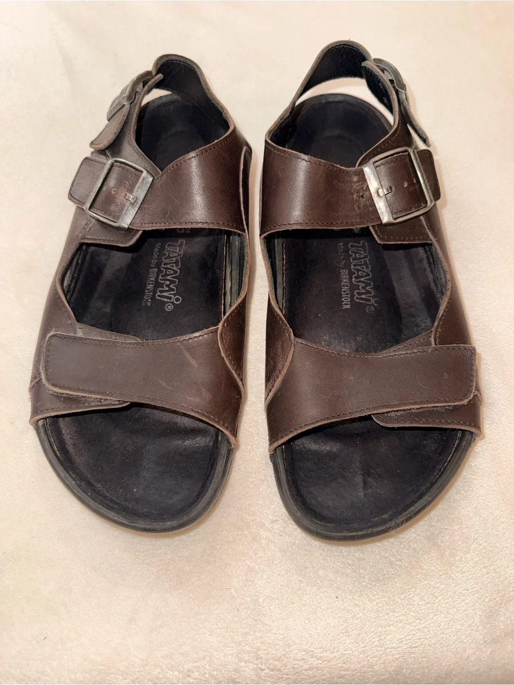Birkenstock Tatami Dark Brown Leather ankle-Strap Comfort Sandals - Picture 2 of 7
